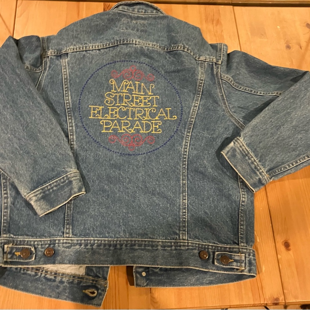 RARE EUC Vintage 90’s Disney Main Street Electrical Parade Denim JacketSz Small